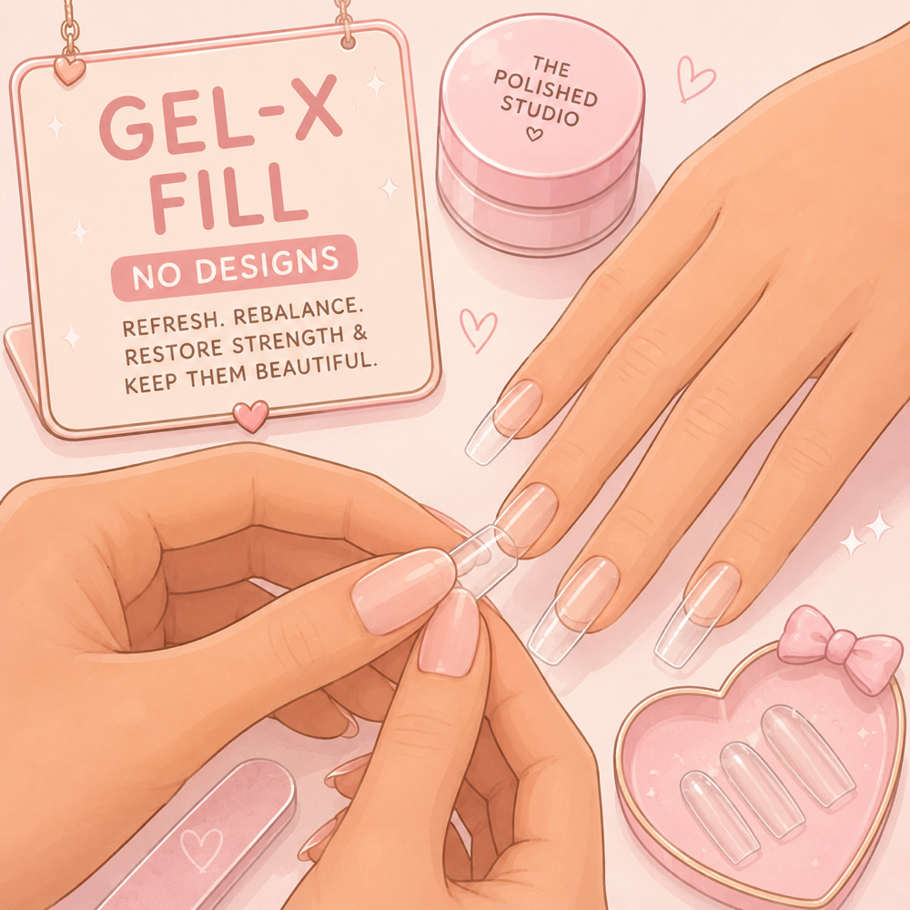 Gel-X Fill No Designs at The Polished Studio in Howell Township, NJ