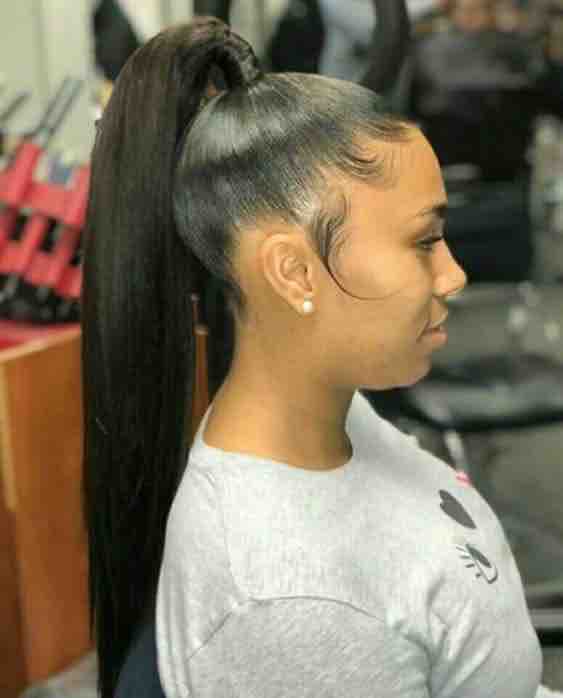 Extended Ponytail W/weave Hair