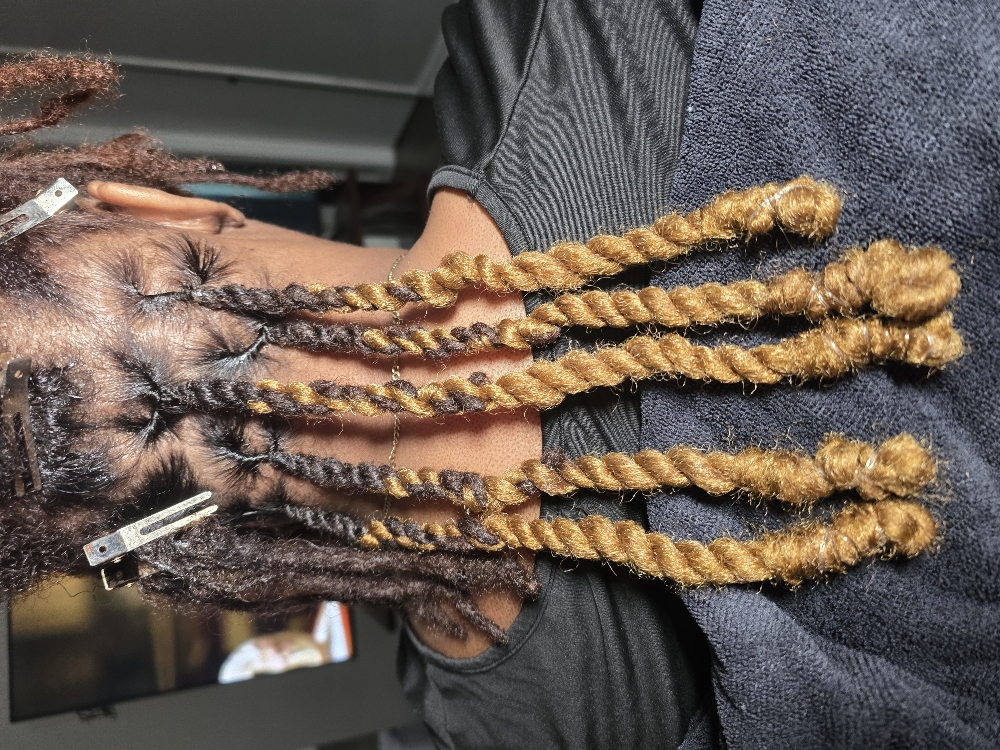 Enhanced loc styling at Nappe Locs in Fayetteville, NC