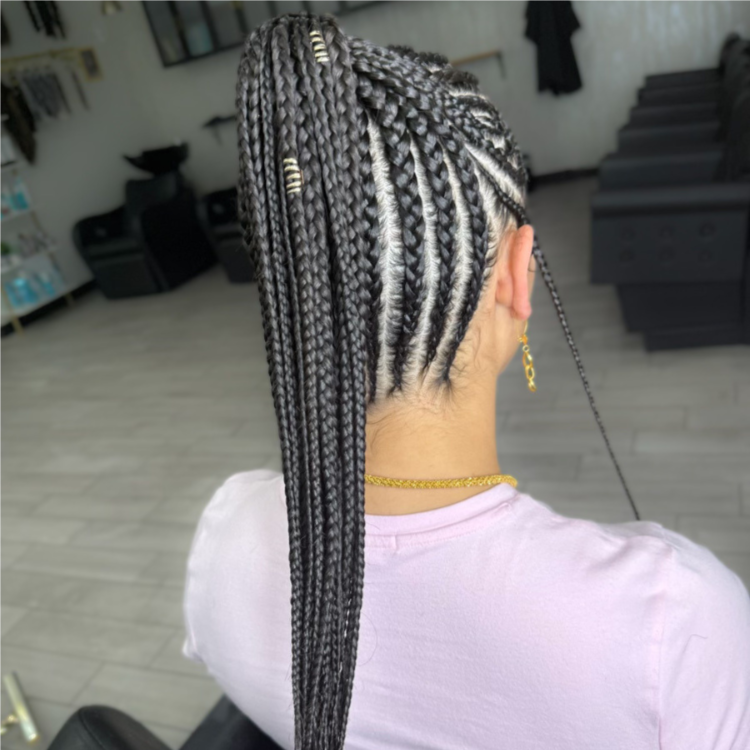 Natural Braid Updo at Curls Avenue Salon in Memphis, TN