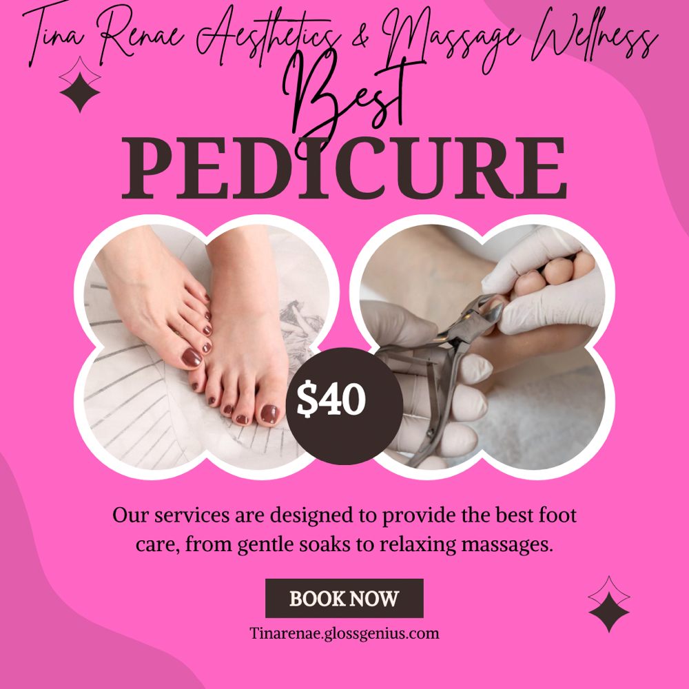 $40 Pedicure at TINA RENAE in Laporte In, IN