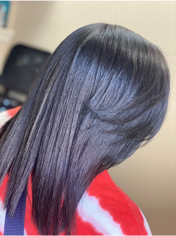 Full Relaxer Retouch + Trim