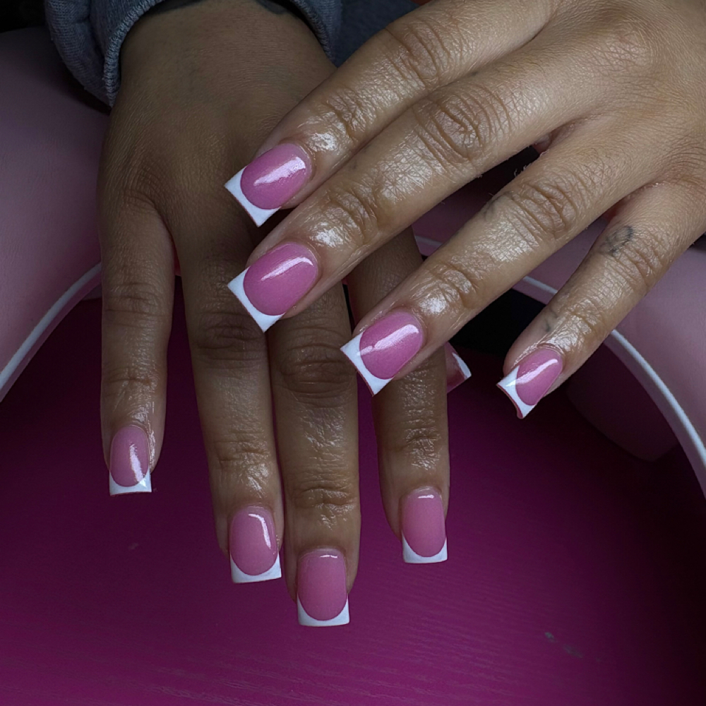 Short Frenchtips at JasDesigns in Memphis, TN