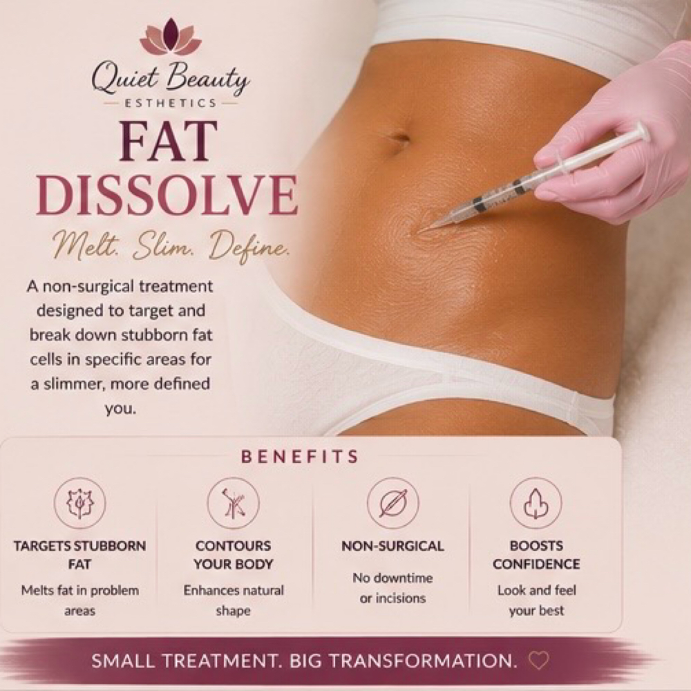 Fat Dissolve Mesotherapy 1st Appt at Quiet Beauty Esthetics By Tamika in Columbia, SC