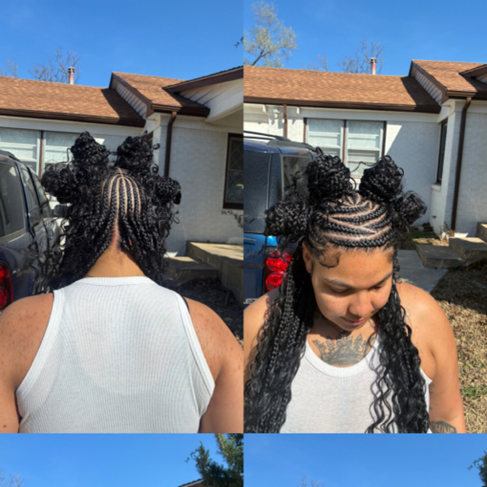 Fulani Tribal Braids at BraidsByJinece in Wichita, KS