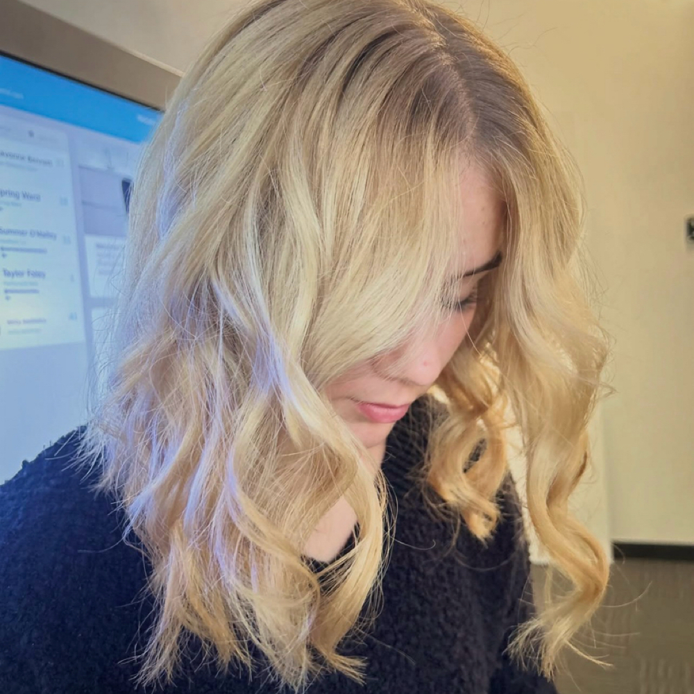 Full Balayage With Root Touch Up at The Glam Edge in Chesapeake, VA