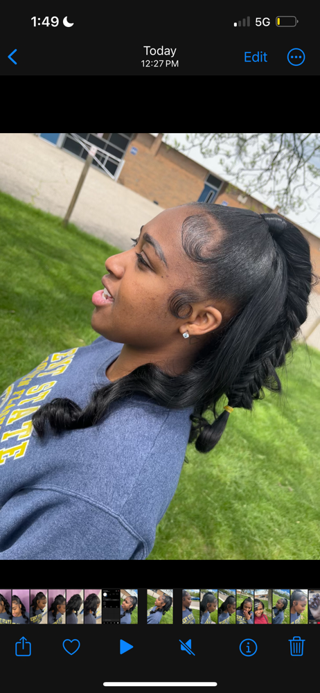 Up down with a fishtail at The Hairapist Experience in Mount morris, MI