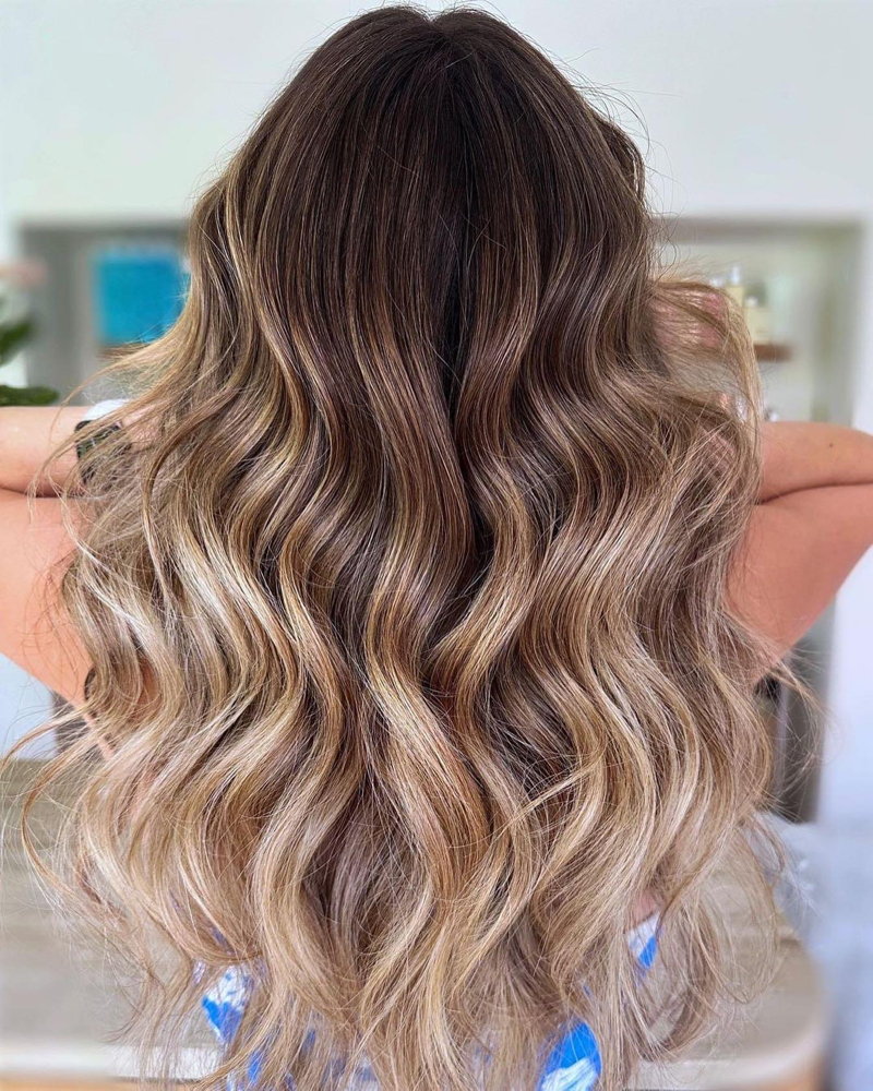 Balayage Highlights With Blowdry