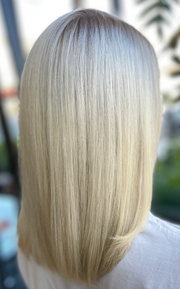 Full Highlight, Cut, & Blow Dry.