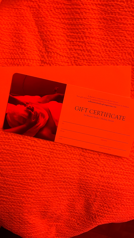 Gift Card Pick Up at Sol Beauty Studio in New Rochelle, NY