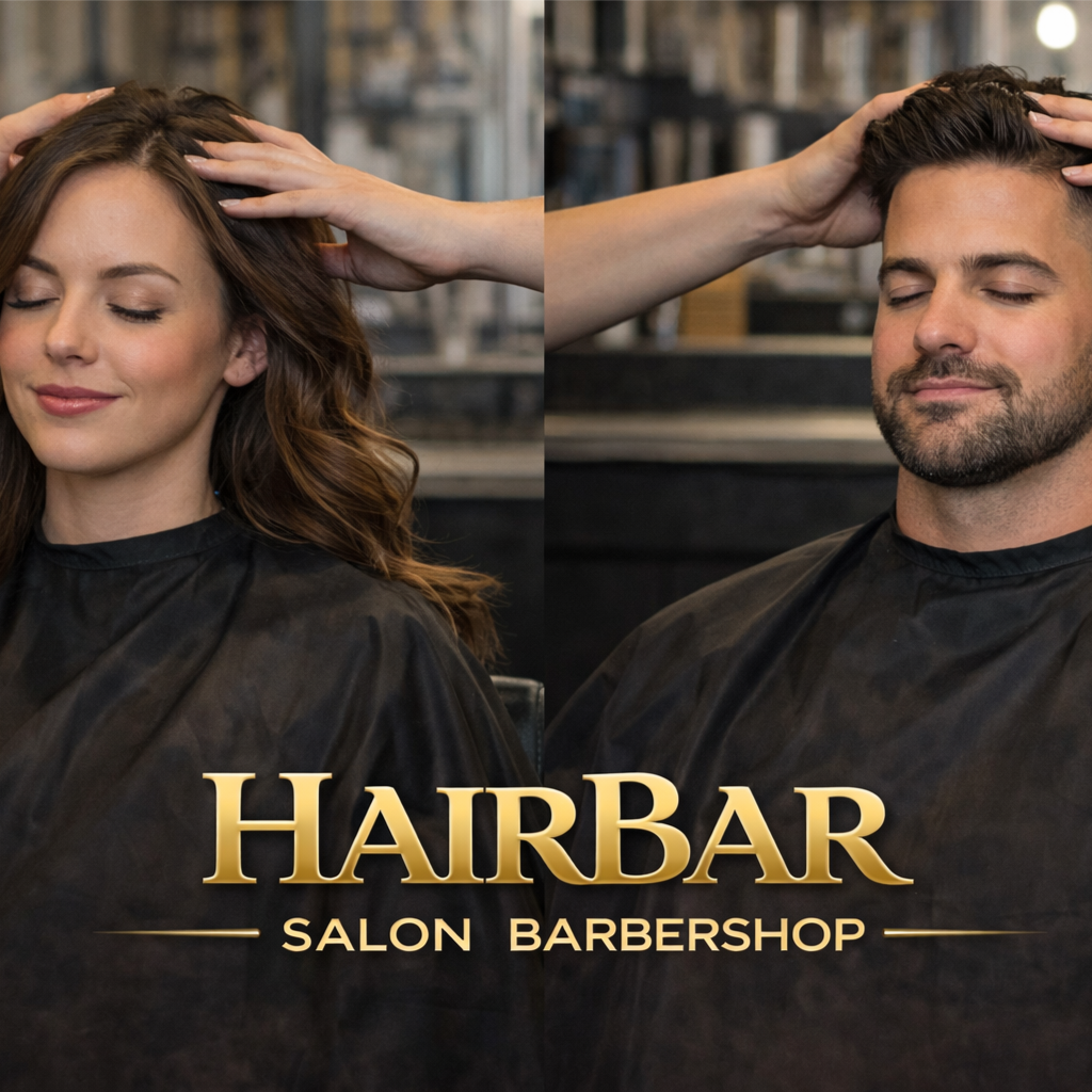 Scalp Massage Treatment at HairBar Salon BarberShop in Cross Roads, TX