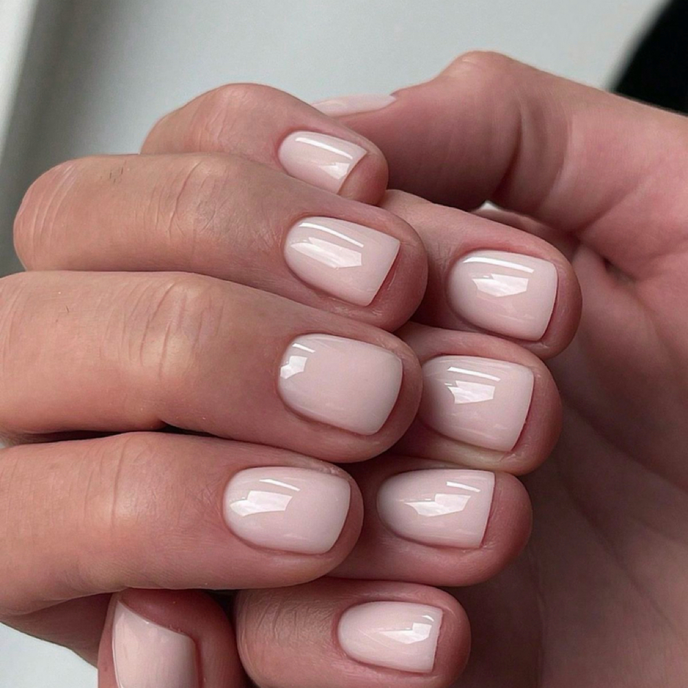 Russian manicure (short Nails) at Nails Art by Polina Yerofeyeva in Monterey, CA