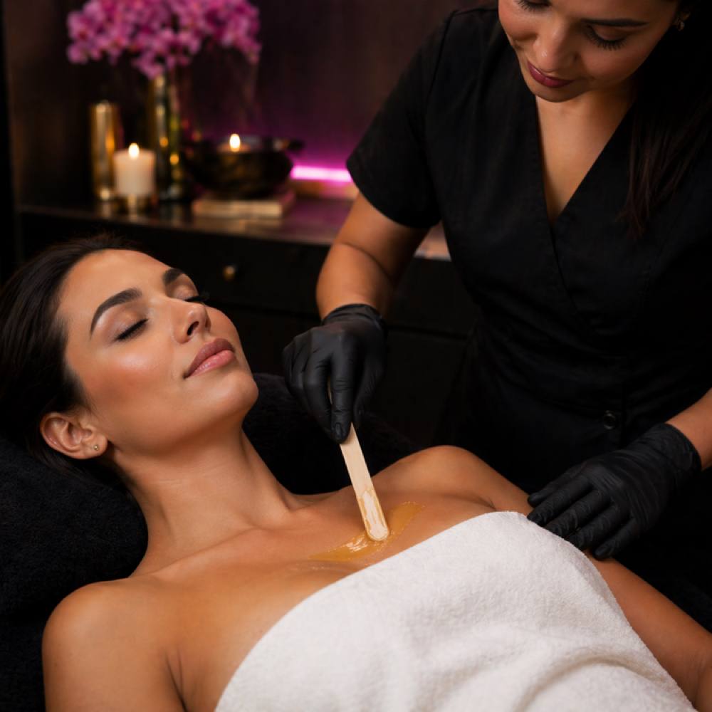 Women’s Chest wax at The Wax Box in Dover, DE