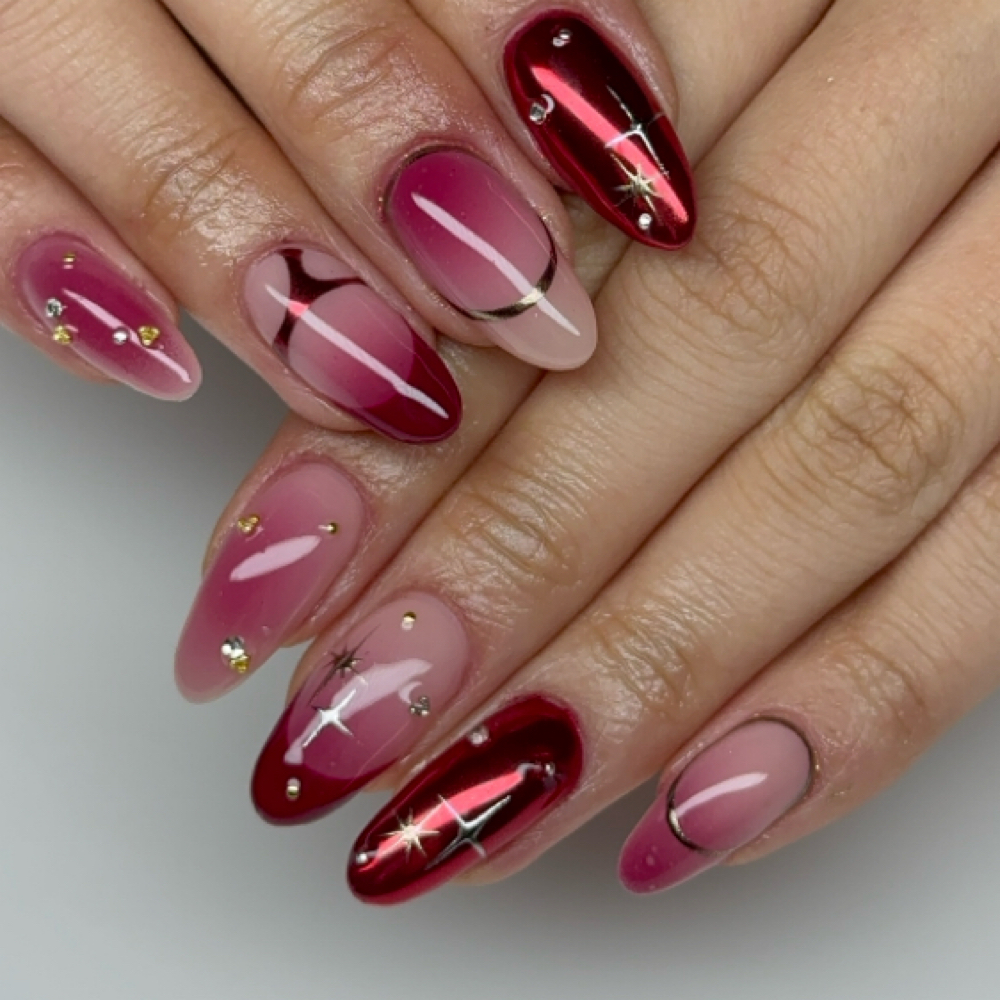 Structured Mani Medium/Long FULLSET at Polished By K in College Station, TX