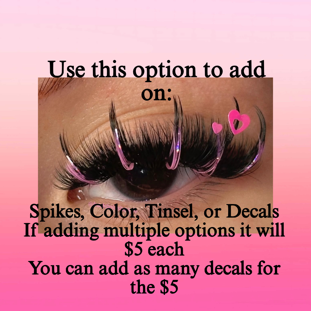 Add On’s at Speak Now Lashes in Kingman, AZ