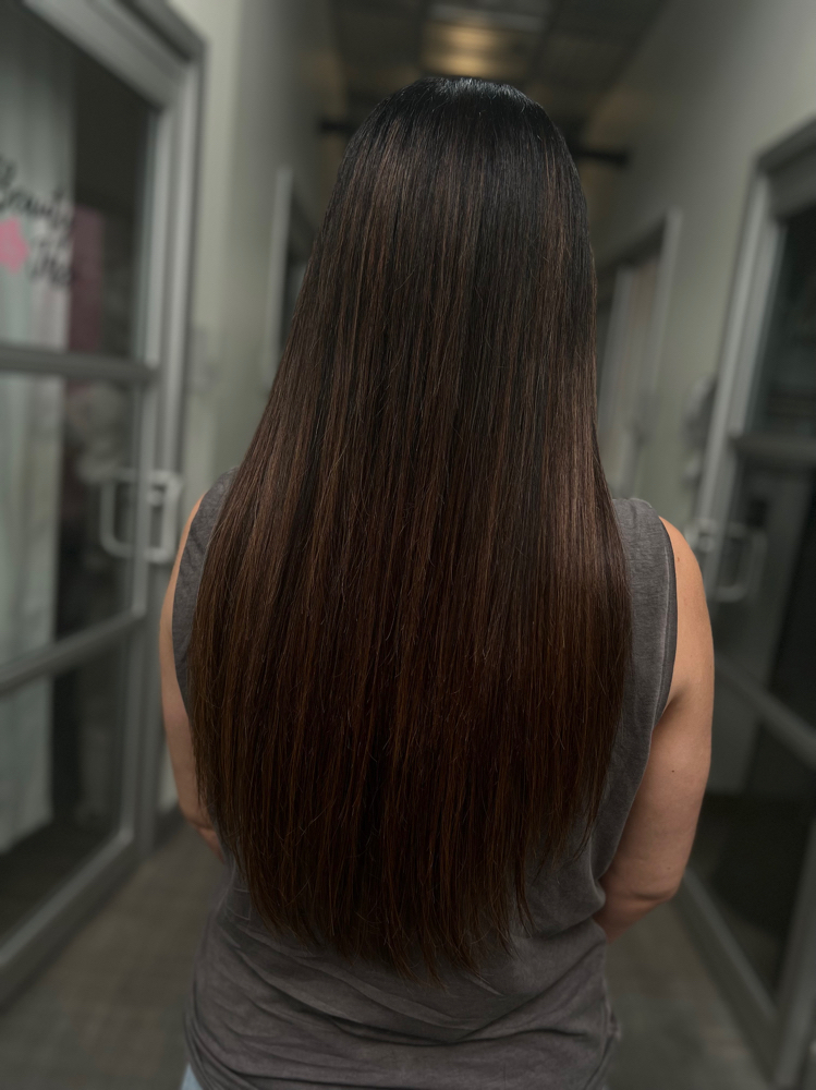 Blowdry with Hair Extensions