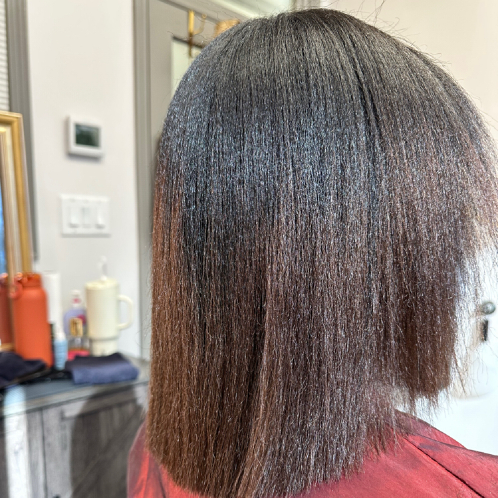 Silk Press + Steam Treatment at Follicle & Foundation Natural Hair Care in Marietta, GA