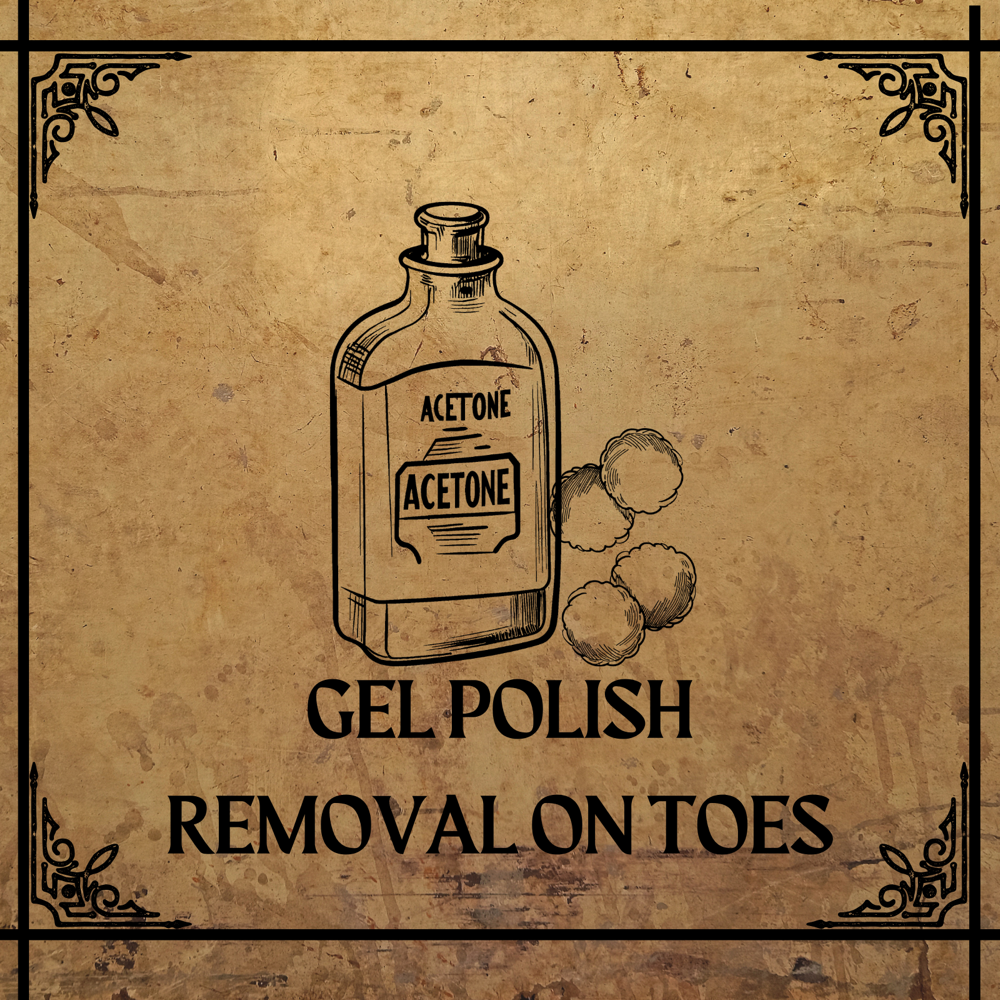 Gel Polish Removal on Toes