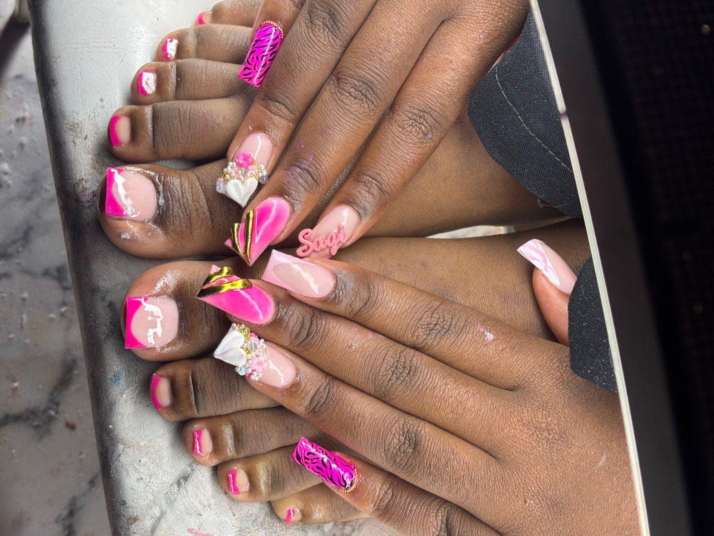 DUCKNAILS + ACRYLIC W GEL๐ชท