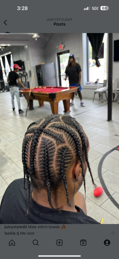 Men Stitch Braids