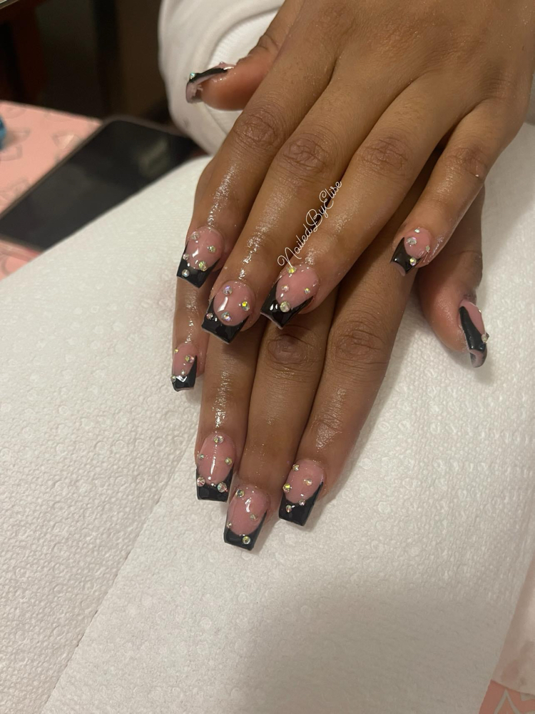 Hand Drawn French Tip