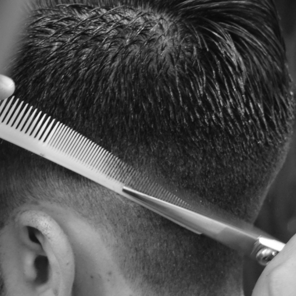 Mens cut at White House Salon in Kansas CIty, MO