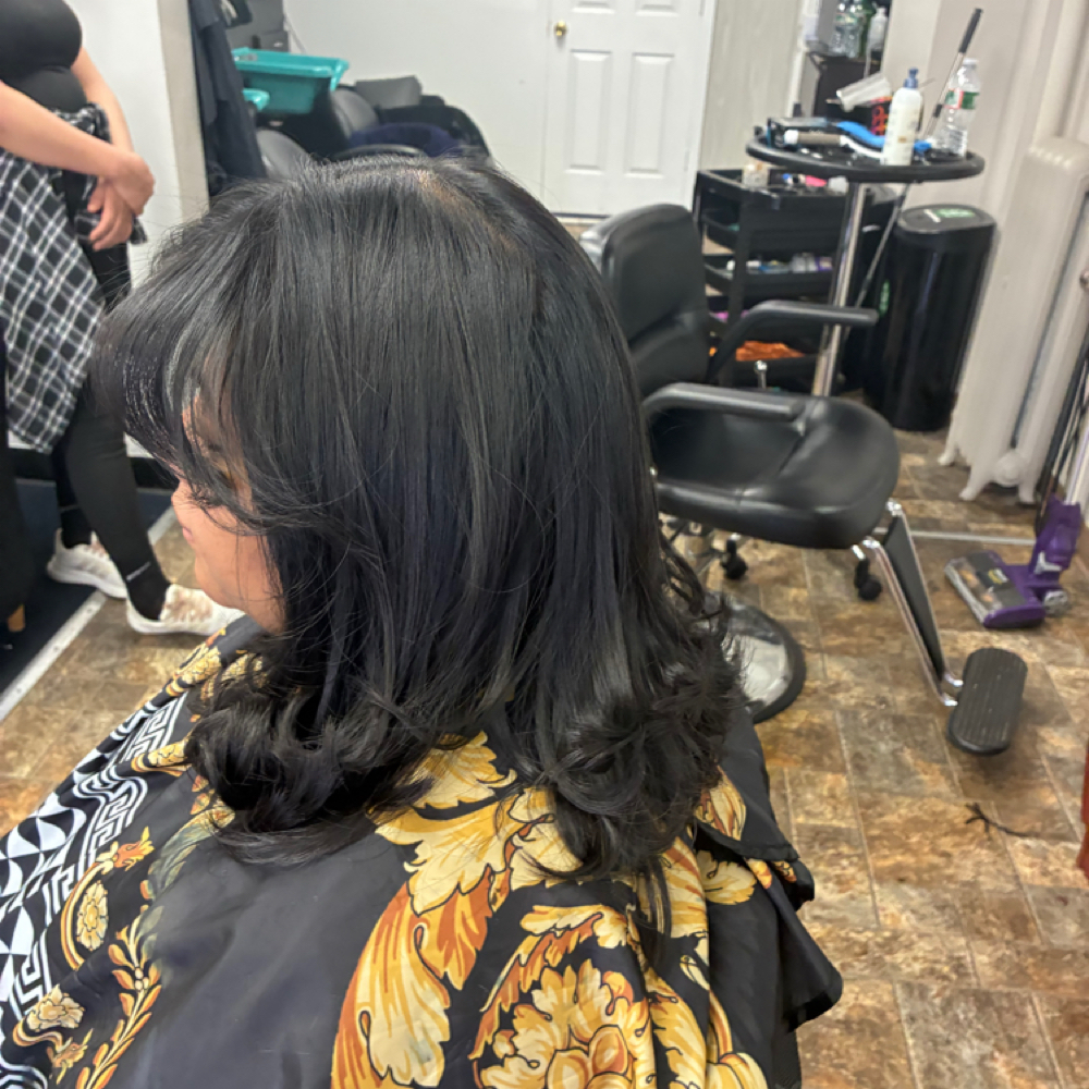 Medium Length Hair Cut W/ Blowdry at Gigi’s Hair Studio in New Jersey, NJ