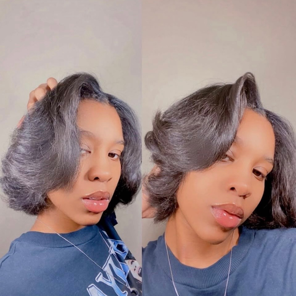 Silk Press & Blowout Styling at Goddess Crown Hair By Cherice in Verona, PA