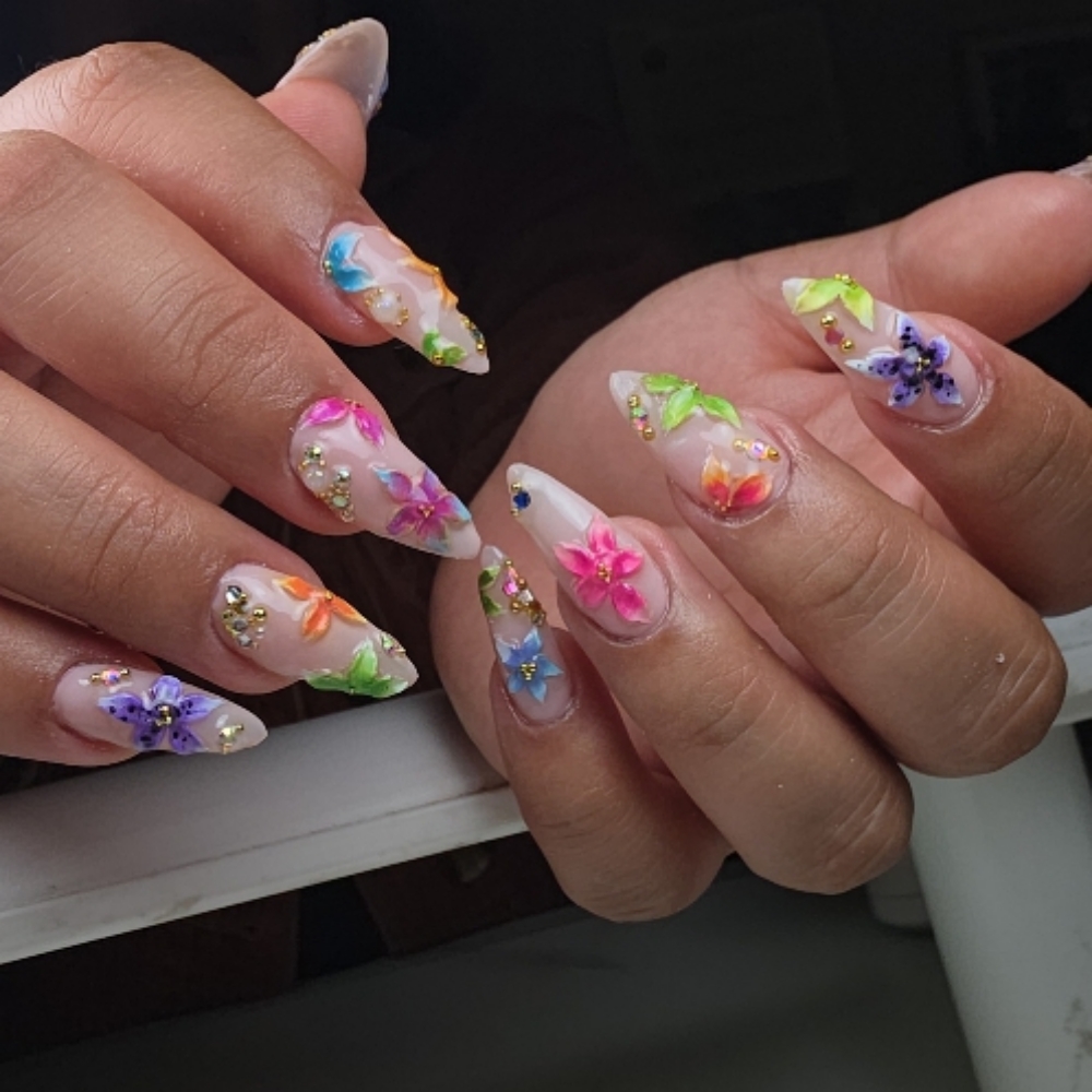 Gel X / Acrylic Set & Russian Mani at Mai Nails Done in North Hollywood, CA