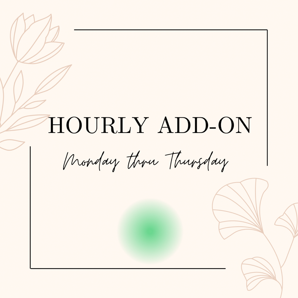 Hourly rate - Monday through Thurs at STUDIO 22 MJ in Mt Juliet, TN