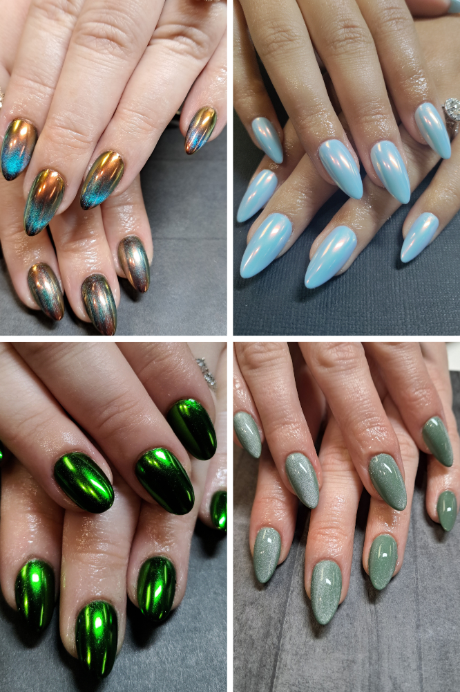 Gel X Full Set - Chrome/Cateye at File N Style Nails N Hair in Parkersburg, WV