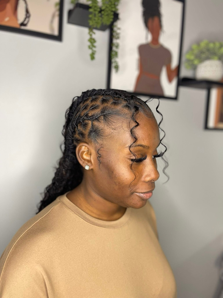 Extended Feed-in (2-5 Braids) at Locs BySherry in Florissant, MO