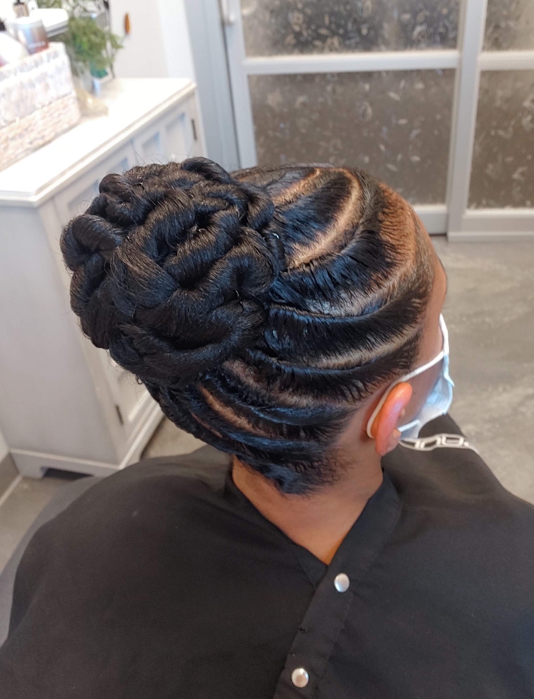 Updo/ Twisted /With Hair Added