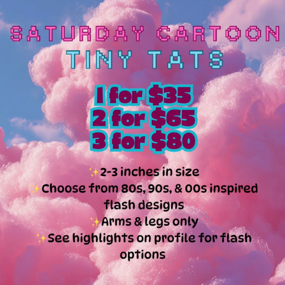 August Special- Cartoon Flash at Velvet Muse Tattoo in Charlotte, NC