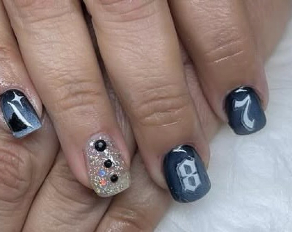 Acrylic Square Shape (size: Short) at Garfias Nail Studio in San Gabriel, CA