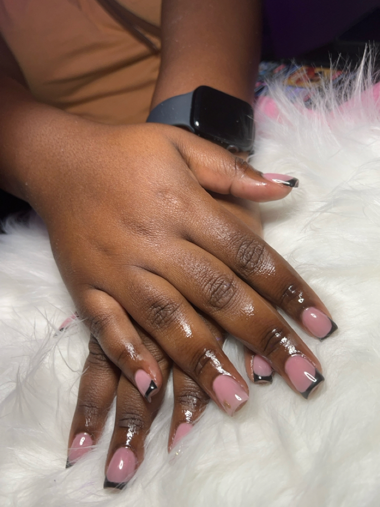 Short French Tip at Kreative Klawss in Manning, SC