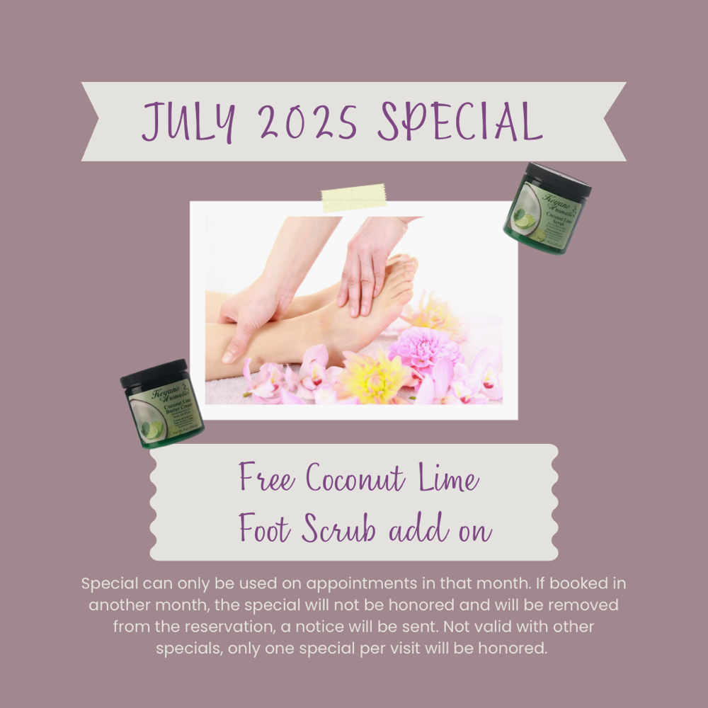July 2025 - Free Foot Scrub Add On