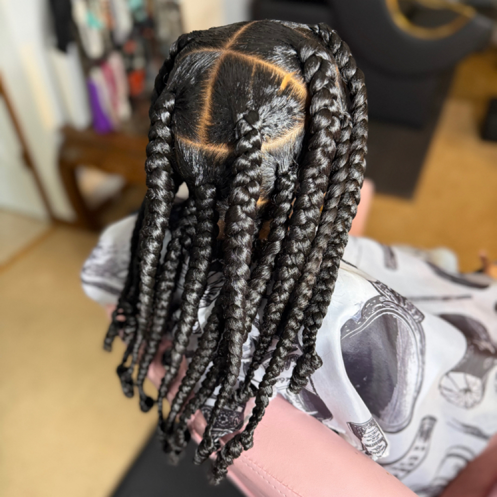 Kids Jumbo Knotless Braids at MsLadyL Salon in Virginia Beach, VA