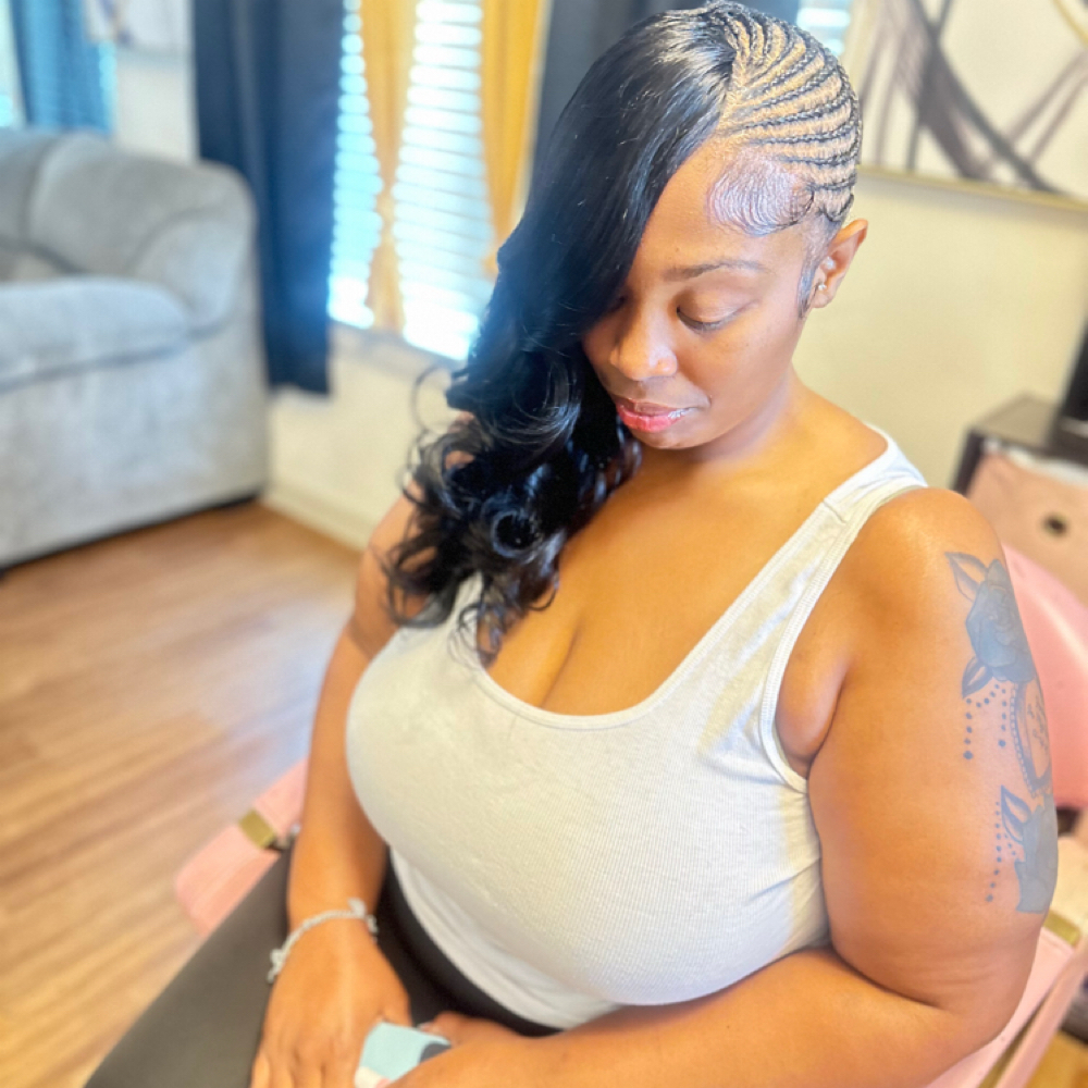 Side Braids With Quick Weave at Goddess Stylez in Sealy, TX