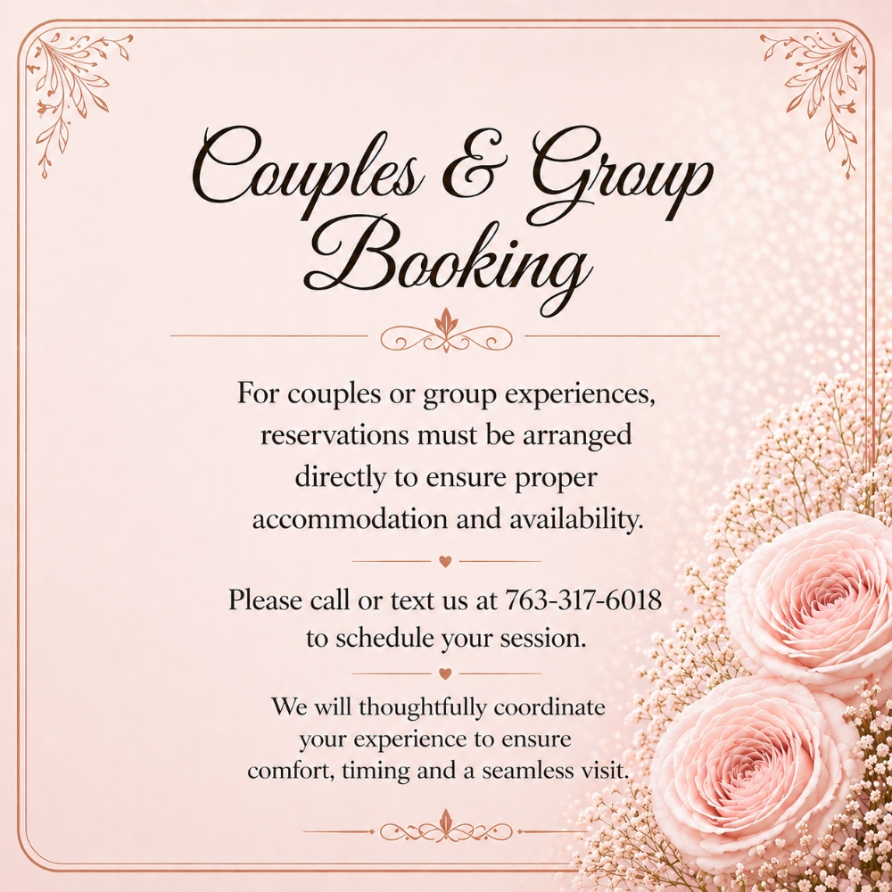 Couple/Group Booking Information at Fiona's Day Spa in COON RAPIDS, MN