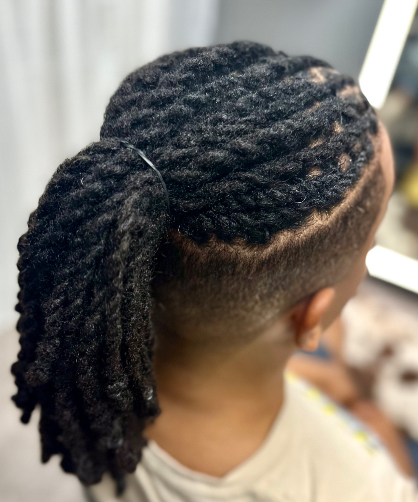 {Shaved Sides} Loc Wash Retwist