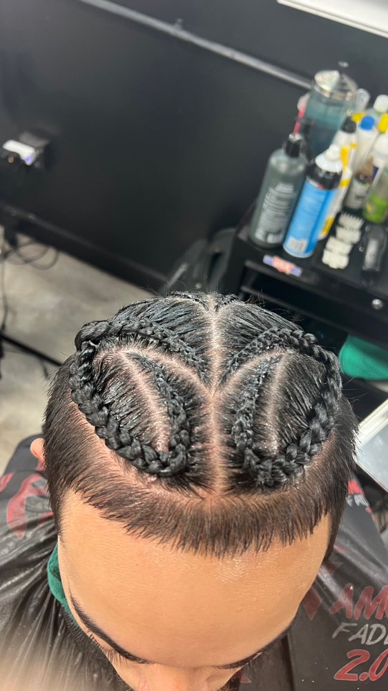 Men Braids Half Head at KG Stylez N Cutz in Katy, TX