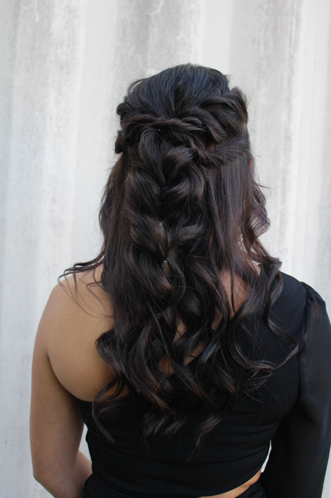 Half up-half down - Mid length at Pretty Parlor By Lyric in Humble, TX