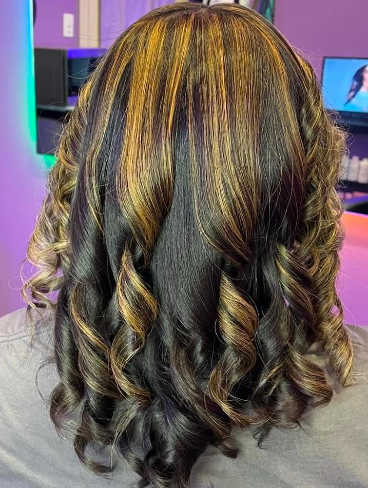 Partial Highlights With Silk Press