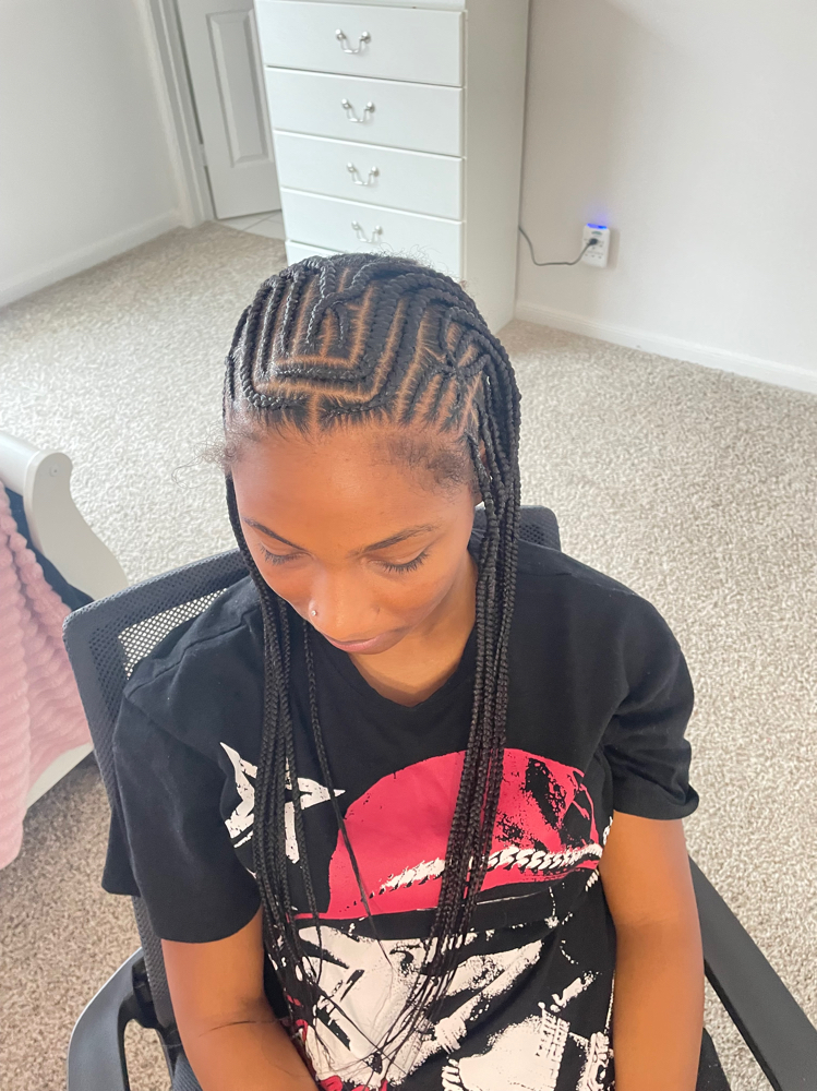 Fulani Braids (Just The Top) at TheBratZHouse in Houston, IL