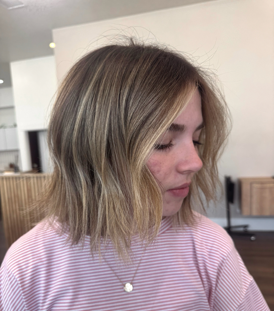 haircut with color service