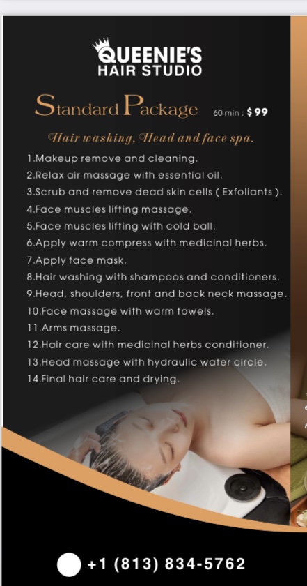 Standard Package 60 min: $ 99 Hair at Queenie Hair studio in Tampa, FL