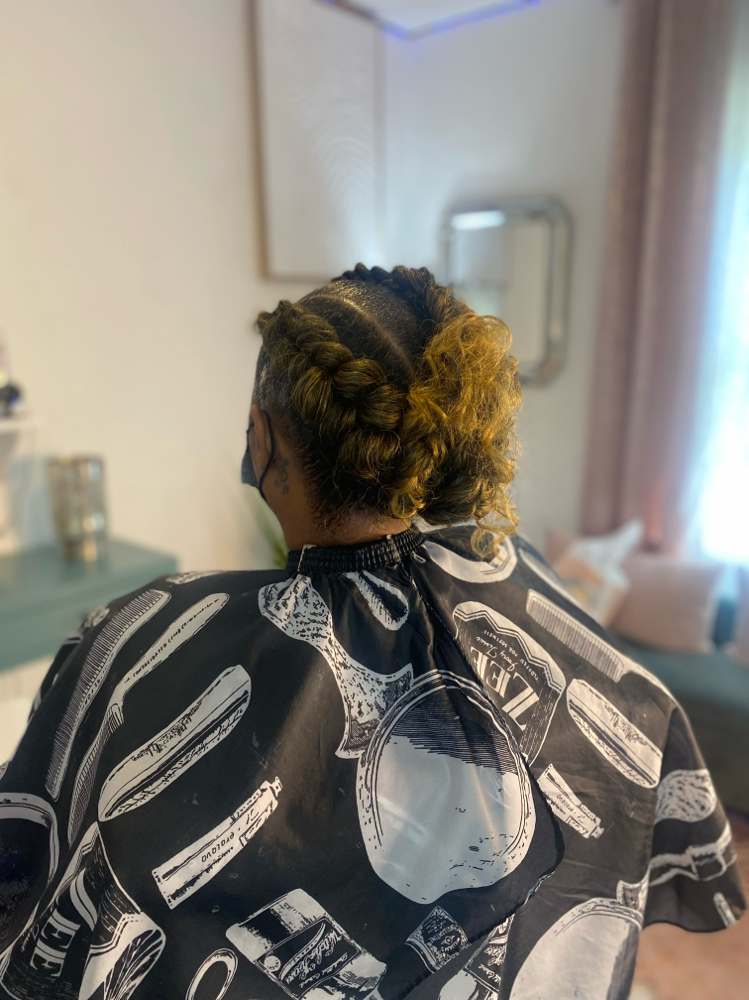 Two Butterfly Braids with Buns