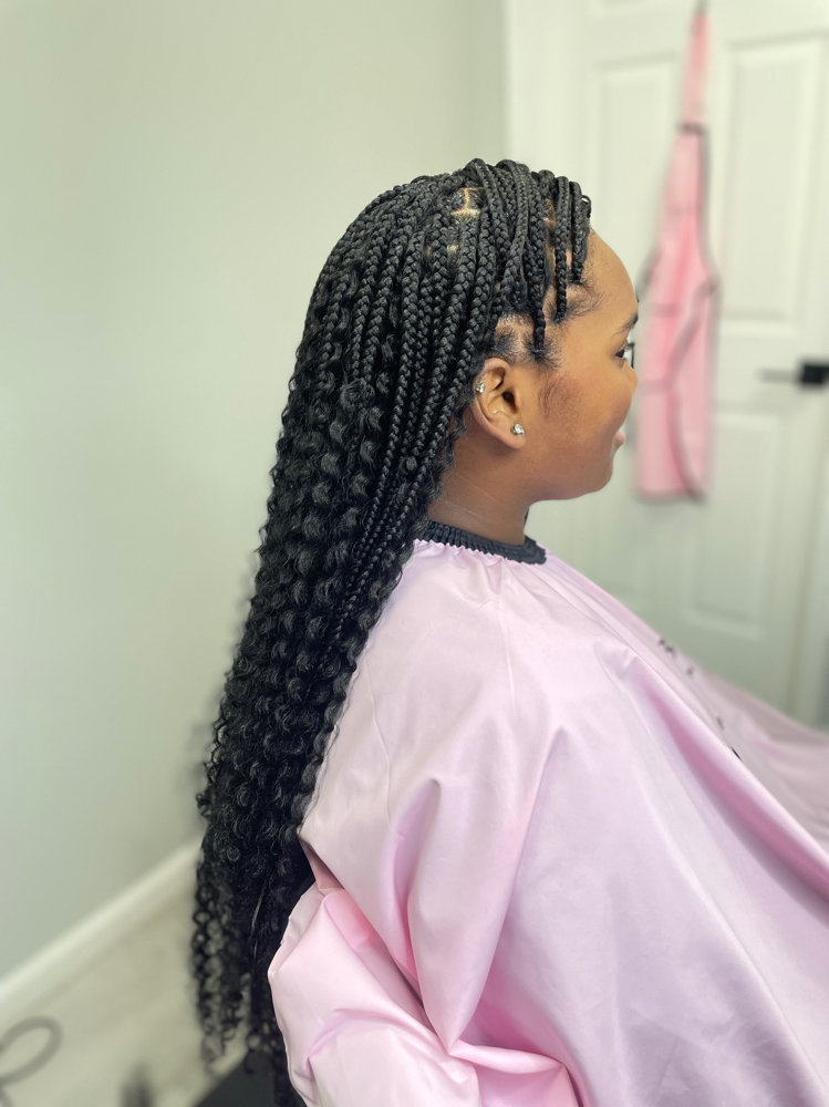 Medium Boho Knotless Braids