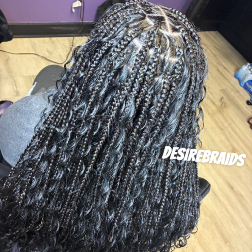 Med Waist Boho Knotless at Desire Braids in Wichita, KS